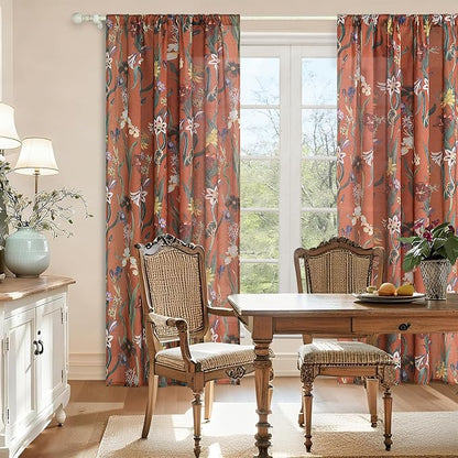 Schweek Boho Curtains 84 Inches Length 2 Panels - Image 2