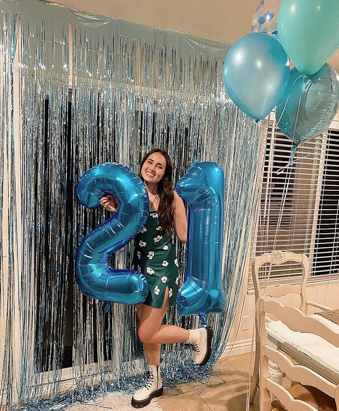 40 Inch Navy Blue Number 1 Balloon, 1st Blue Birthday Party Decorations | 40 - Image 3