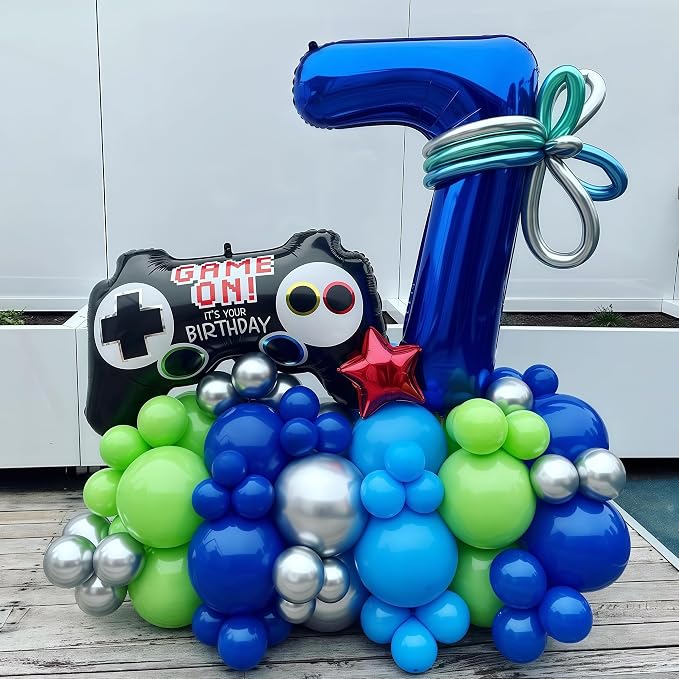 Navy Blue 7 Balloon Number, 40 Inch Number 7 Balloon Big Dark Blue 7 Foil Mylar - Image 3