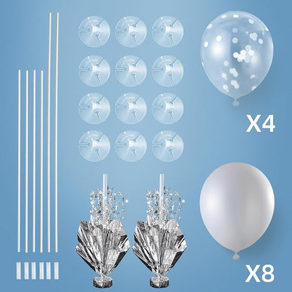 2 Set Silver Balloon Centerpieces - Image 7