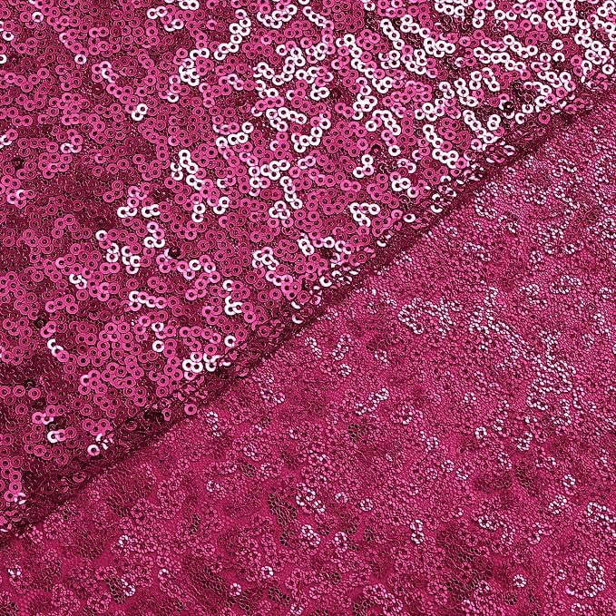 Sugargirl Fuchsia Sequin Backdrop Curtain 2 Panels 2FTx8FT Glitter Fuchsia - Image 7