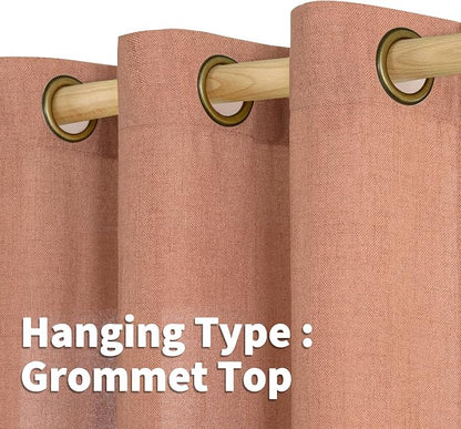 YoungsTex Terracotta Linen Curtains 72 Inch Length - Image 6