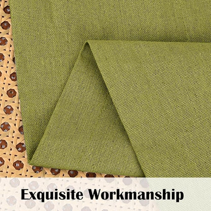 Farmhouse Valance Curtains, Boho Cotton Linen Kitchen Valance, Fresh Green - Image 6