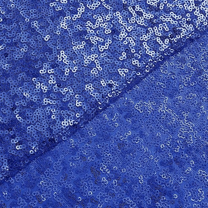 Sugargirl Royal Blue Sequin Backdrop Curtain 7FTx7FT Glitter Royal Blue - Image 8