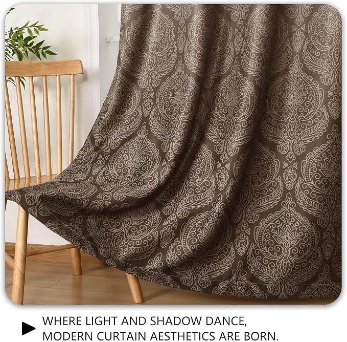 DWCN Brown Blackout Curtains for Bedroom 84 Inch Long - Image 7
