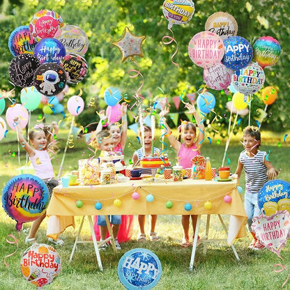 50Pcs Helium Mylar Happy Birthday Balloons - Image 8