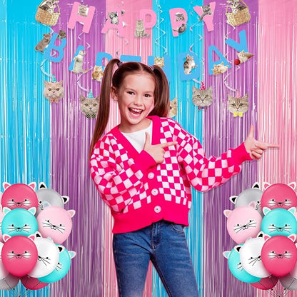 Blue Purple Pink Tinsel Backdrop - Image 8
