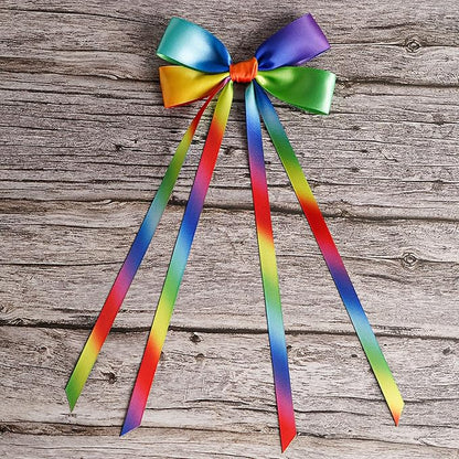 Rainbow Ribbon Rainbow Thin Satin Ribbon 3/8 inch Colored Ribbons - Image 5