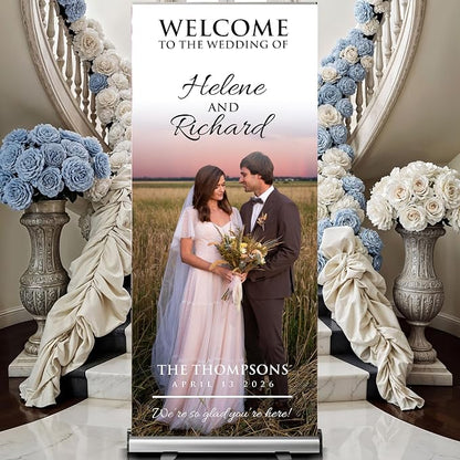 Custom Banner for Weddings READY IN 24HRS Choose your Design Retractable Banner - Image 5