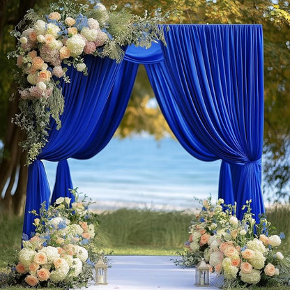 Royal Blue Backdrop Curtain for Parties Backdrop Drapes 10x8FT | Wrinkle Free - Image 5