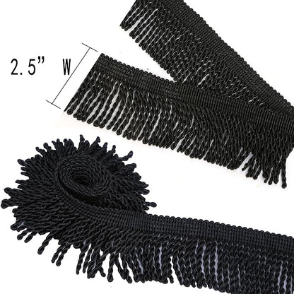 BEL AVENIR Bullion Fringe Trim Curtain Fringes 5/10 Yard x 2.5 Inches Sewing - Image 3