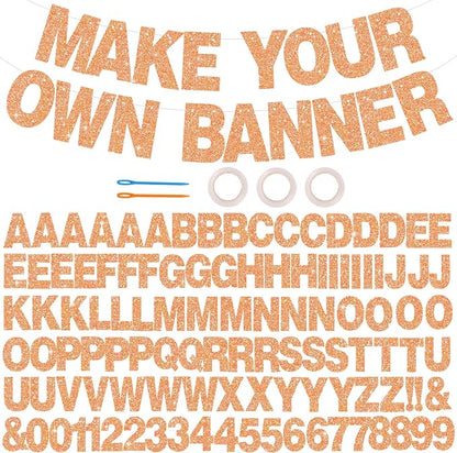 BEISHIDA Light Orange 116 PCS A-Z DIY Letter Custom Banner Party Decor | 111 by Beishida