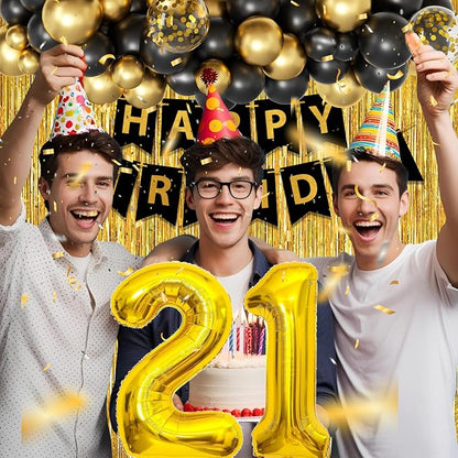Gold 21st birthday decorations for him Men - Image 7