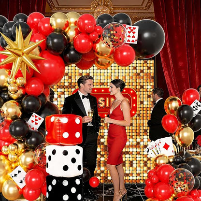 104pcs Casino Party Decorations Balloon Garland Arch Kit - Image 4