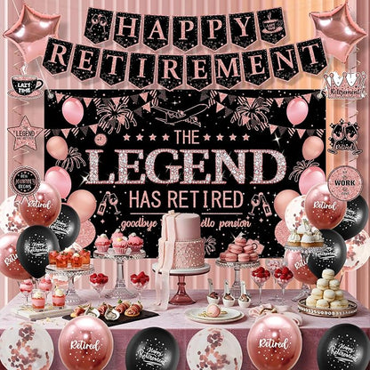 Roetyce Retirement Party Decorations Women, Lengend Has Retired Sash & Crown - Image 3
