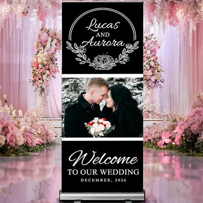 Custom Banner for Weddings READY IN 24HRS Choose your Design Retractable Banner - Image 6
