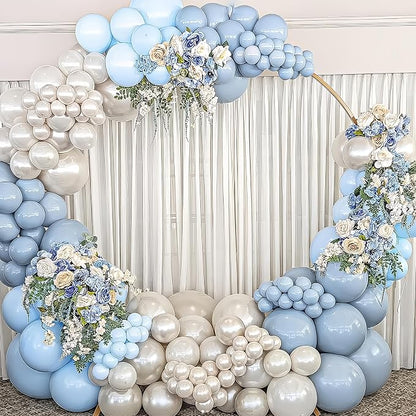 HILAVO Dusty Blue Balloon Arch Kit Fathers Day Retro Slate Light Pastel Blue - Image 3