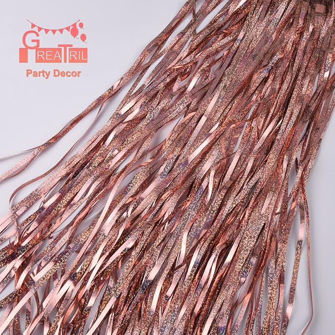 Rose Gold Tinsel Curtain Party Backdrop - Image 5