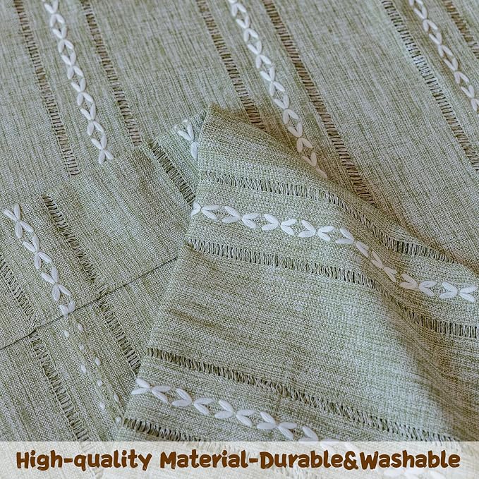 Sutuo Home Boho Curtains for Living Room Farmhouse, Semi-Blackout French - Image 6