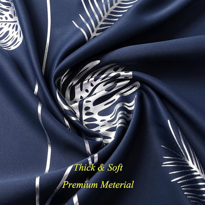 Navy Blue Blackout Curtains 102 Inches Long, Grommet Curtains - Image 5