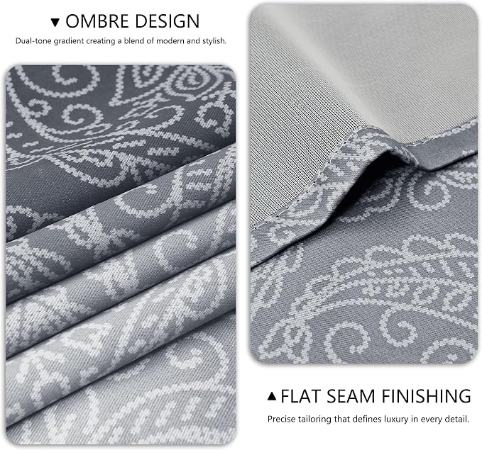 DWCN Grey Blackout Curtains for Bedroom 84 Inch Long - Image 6