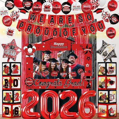 Red and Black Graduation Decorations 2026 - Image 5