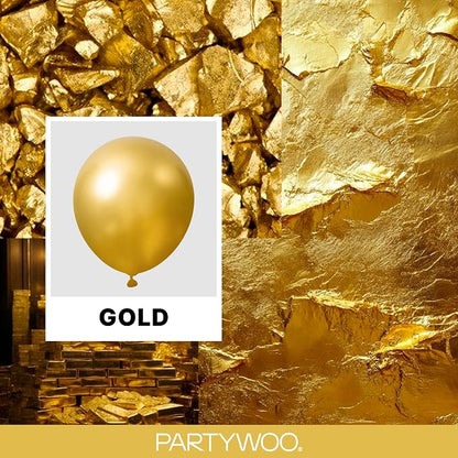 PartyWoo Gold Balloons 120pcs Different Sizes of 18 12 10 5 Inch | Balloons - Image 2