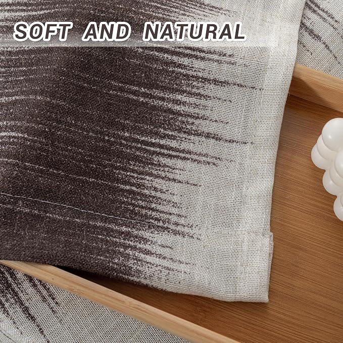 MYSKY HOME Bedroom Curtains Linen Textured Semi Sheer Curtains 63 Inch Length - Image 8