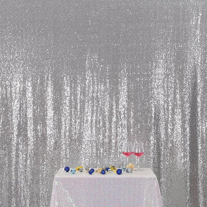 Poise3EHome Silver Sequin Backdrop, 7FT x 7FT Sequin Photography Backdrop - Image 5