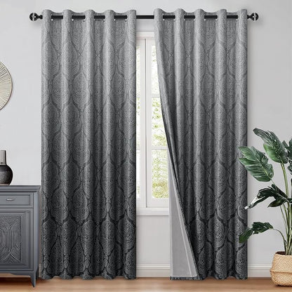 DWCN Black Blackout Curtains for Bedroom 84 Inch Long by DWCN