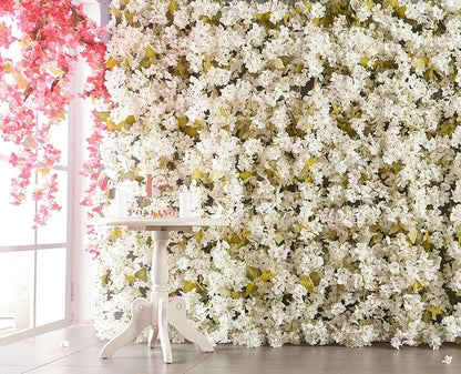 Artificial Flower Garland 2pcs 5.6ft Hydrangea Vine Decor, Hanging Faux - Image 2