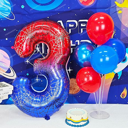 40 IN Red Blue Gradient Number 7 Balloon Large Digital 7 Foil Balloon | - Image 5