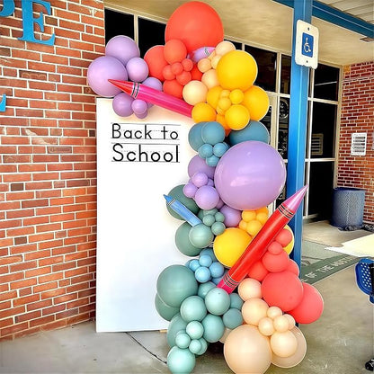 144PCS Rainbow Balloon Arch Kit, Mustard Yellow Beige Balloons - Image 7