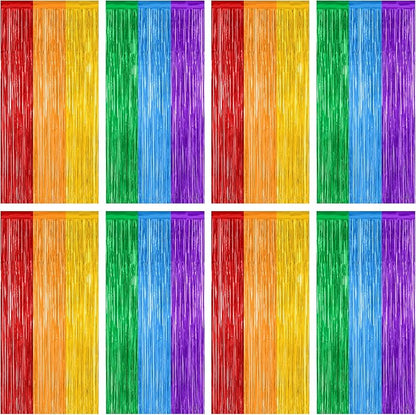 ZATAYE 8 Pack Rainbow Kindergarten Foil Curtain Streamer Decorations | Rainbow by ZATAYE