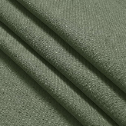 Olive Green Linen Curtains 72 Inches Long 2 Panels Set - Image 7