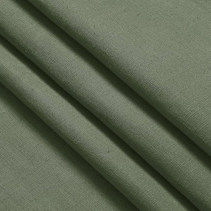 Olive Green Linen Curtains for Living Room 2 Panels Set 80 Inch Length Back Tab - Image 7