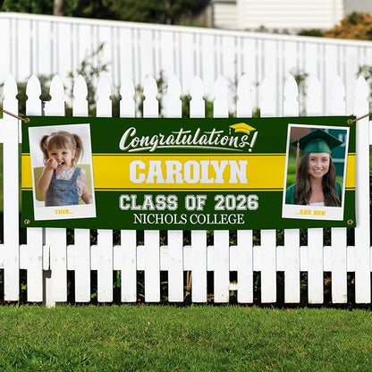 Graduation Banner 2026 Personalized, Then & Now - Image 4