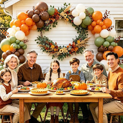 Green Fall Balloon Arch Kit for Autumn Thanksgiving Party Decorations | Orange - Image 4