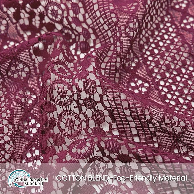 WAZZIO Boho Lace Curtains 84 Inches 2 Panel, Light Filtering Privacy Tassel & - Image 6