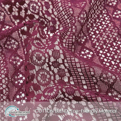 WAZZIO Boho Lace Curtains 84 Inches 2 Panel, Light Filtering Privacy Tassel & - Image 6