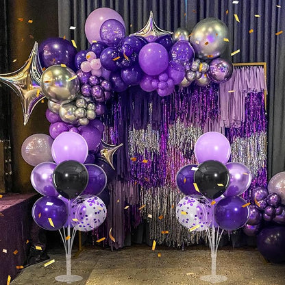 4 Sets Purple Black Balloons Stand - Image 3