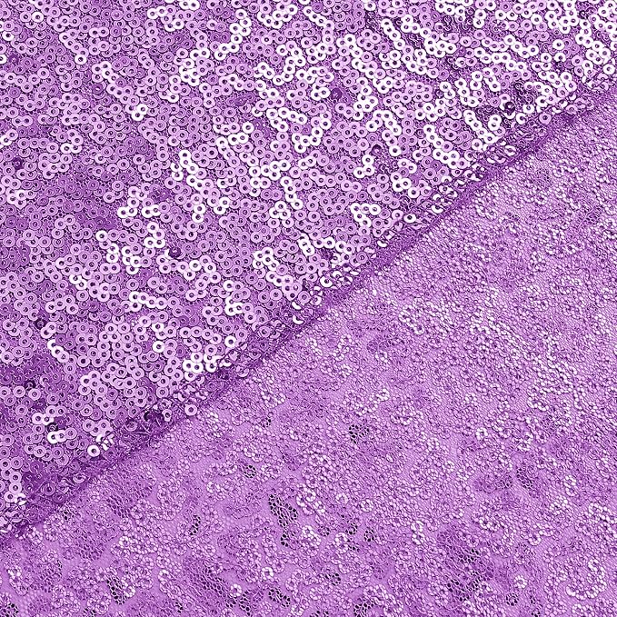 Sugargirl Lavender Purple Sequin Backdrop Curtain 2 Panels 2FTx8FT Glitter - Image 9