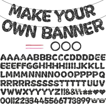 116PCS DIY Banner Customizable Birthday Banners Graduation Banner Custom Party by Unknown