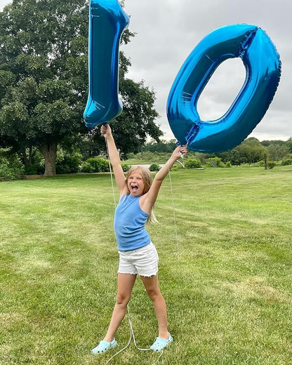 40 Inch Navy Blue Number 6 Balloon, 6th Blue Birthday Party Decorations | 40 - Image 9