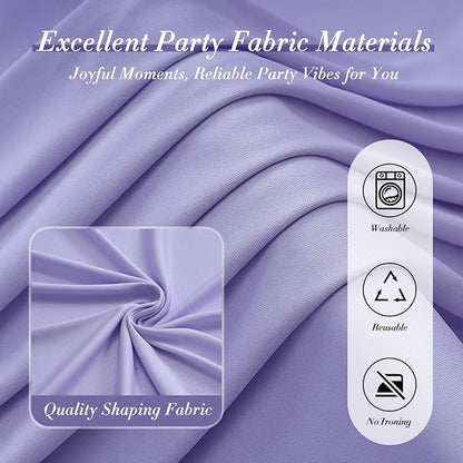 10 ft x 10 ft Wrinkle Free Lavender Backdrop Curtain - Image 7