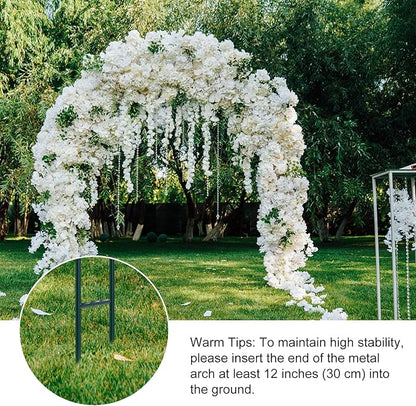 RUBFAC 7.8ft Garden Arch, Metal Trellis - Image 5