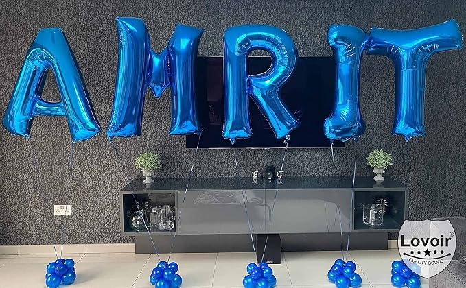 Lovoir 40 Inch Large Blue Letter C Balloons Big Size Jumbo Mylar Foil Helium - Image 4