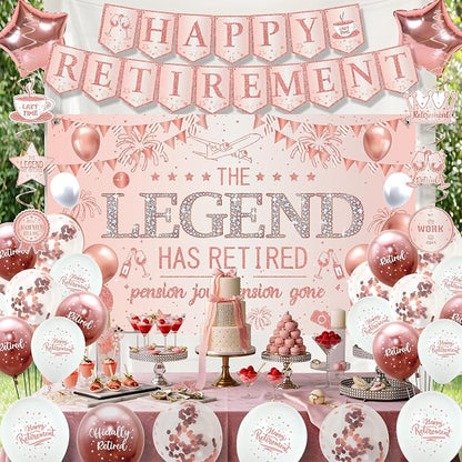 Roetyce Rose Gold Retirement Party Decorations - Image 5