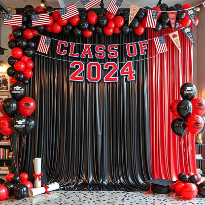 30x10ft Red Glitter Backdrop Curtain - Image 4