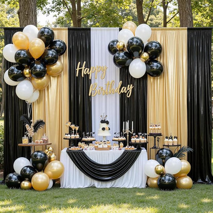 gogoparti 10x10FT Black Sequin Backdrop Curtain - Image 5